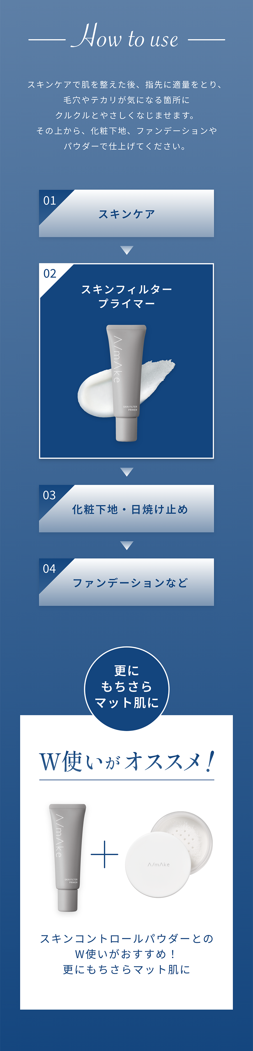エーメイク プライマー 使い方