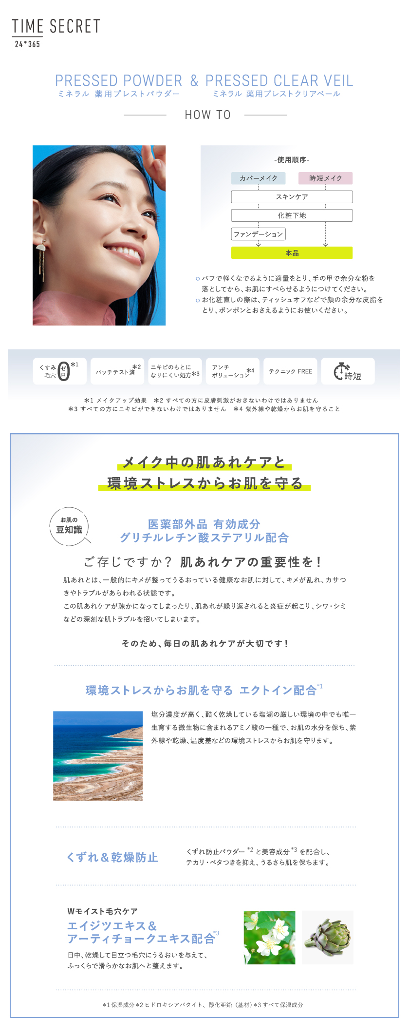 ブレイクマイケース TIME SECRET ミネラルプレストパウダー スペック