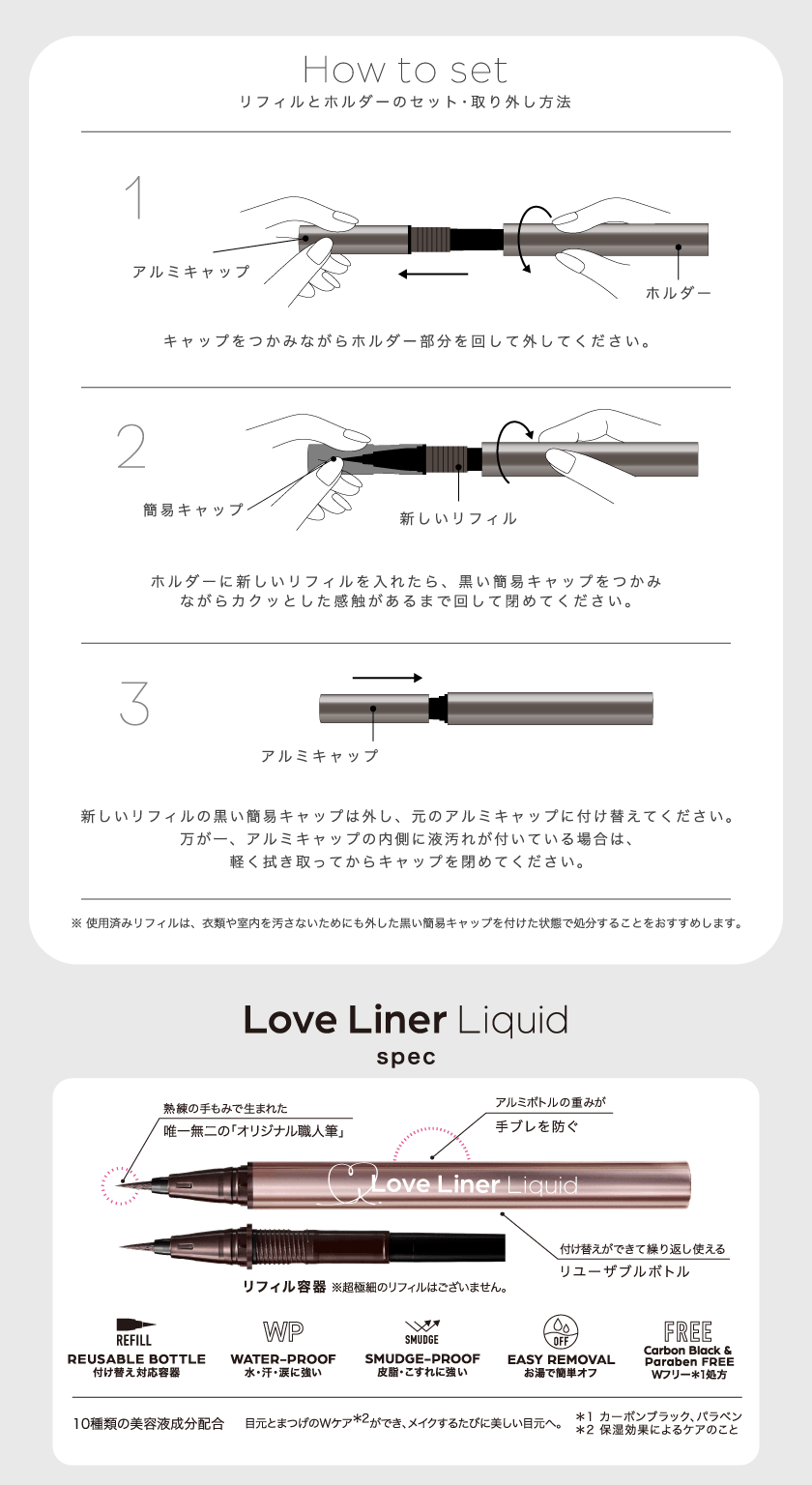 ラブライナー リキッド スペック