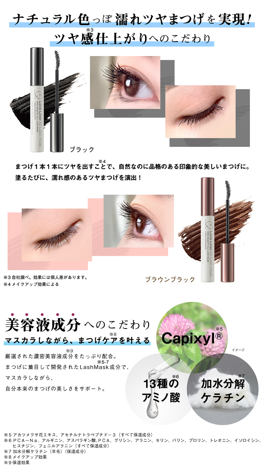ラブ・ライナー All Lush Mask マスカラ スペック