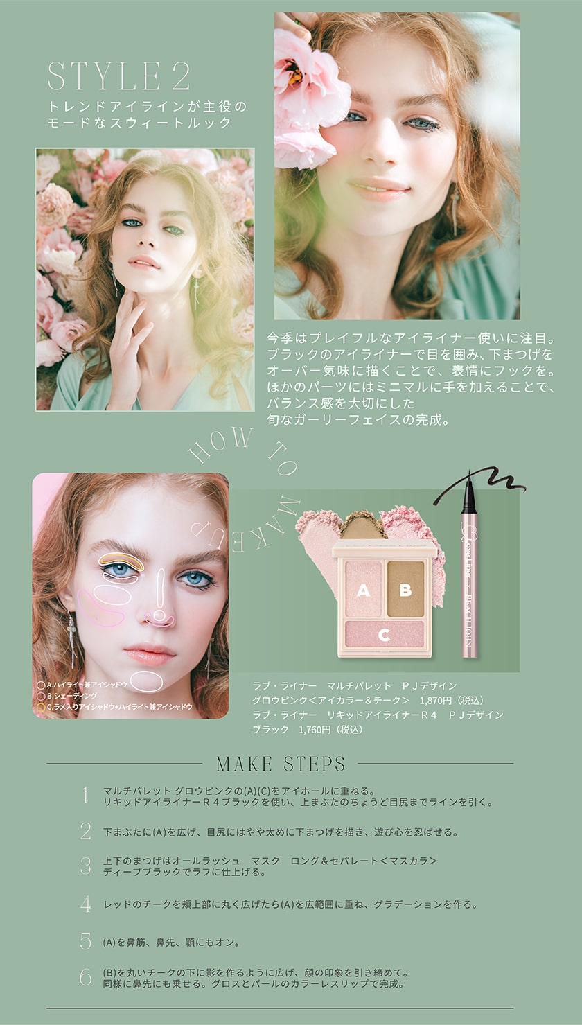 ラブライナー パレット PJ howto