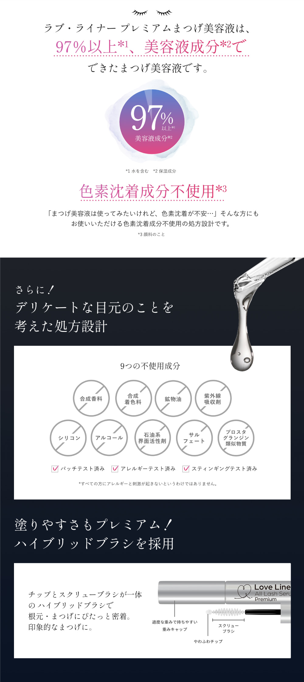 ラブライナー All Lash serum プレミアムまつげ美容液 成分