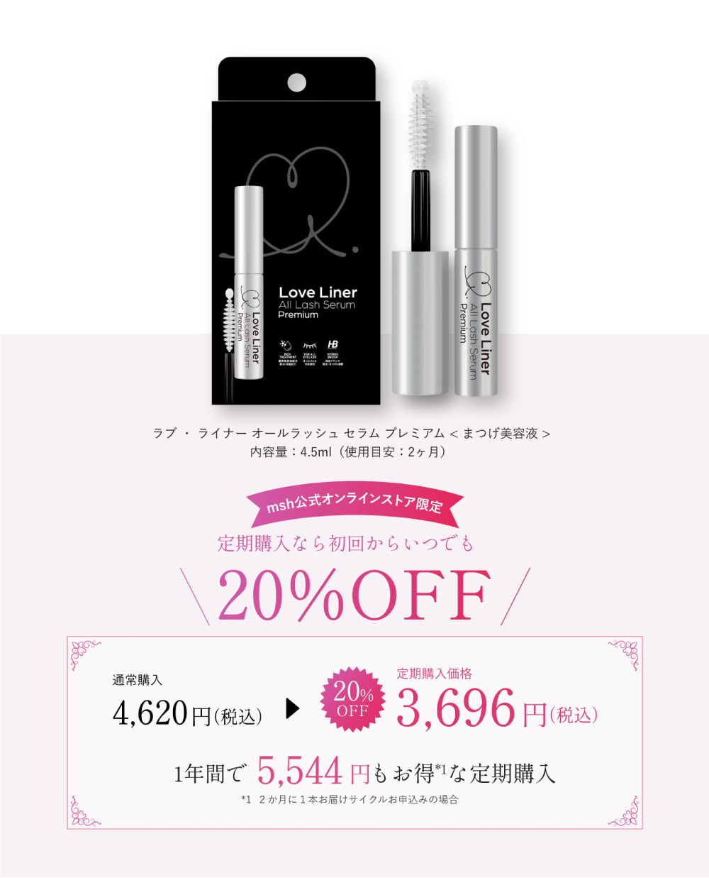 ラブライナー All Lash serum プレミアムまつげ美容液 クレジット