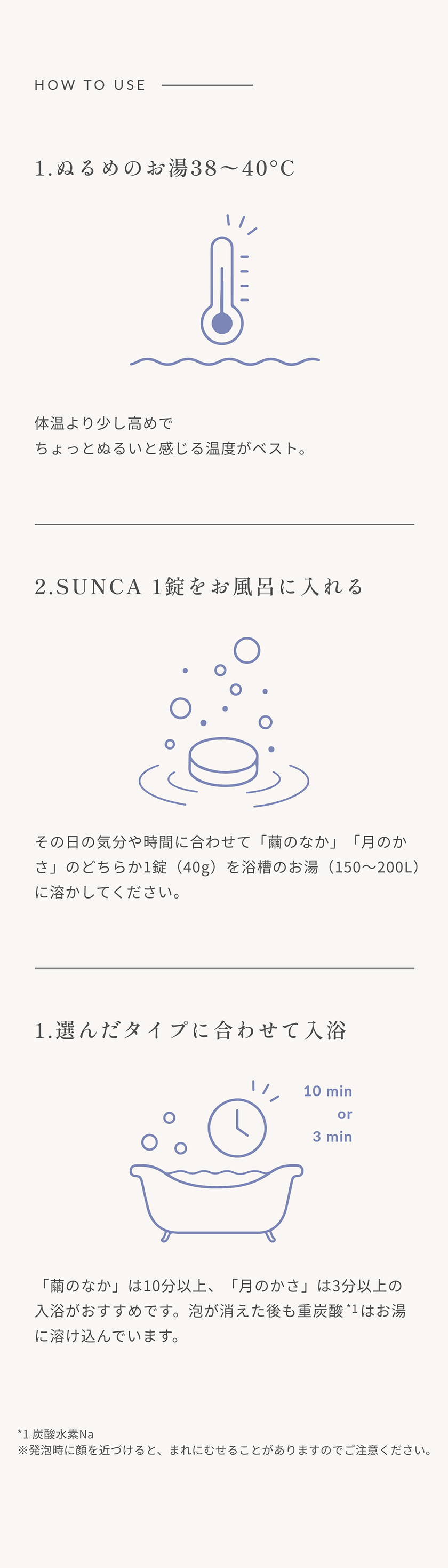 SUNCA スンカ ゼロバリー入浴剤 アソート4錠