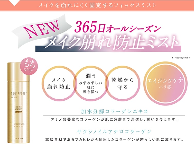 TIME SECRET フィックスミスト 仕上げ用化粧水 クレジット