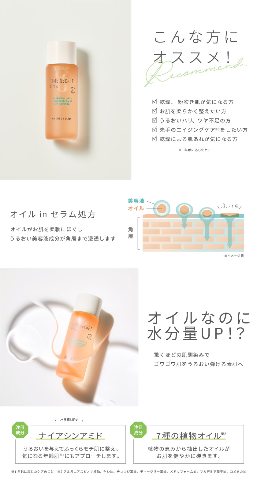 TIME SECRET ミネラル オイルセラム スペック
