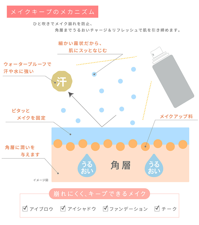 TIME SECRET フィックスミスト 仕上げ用化粧水 メカニズム