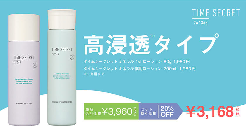 TIME SECRET 薬用ローションセット クレジット
